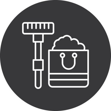 Boya fırçası simgesinin vektör illüstrasyonu