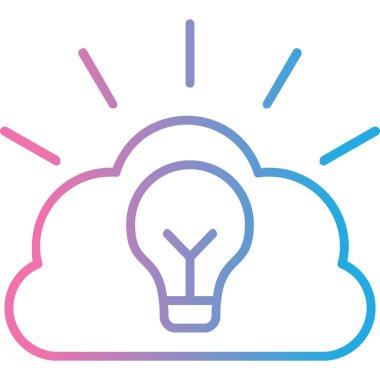 Bir bulut simgesinin vektör illüstrasyonu