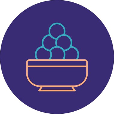 Laddu Vektör İllüstrasyonu, Basit Simge