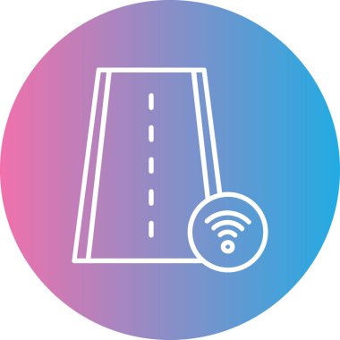 Yol simgesi, vektör illüstrasyonu