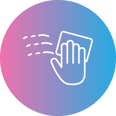 Bir el simgesinin vektör illüstrasyonu