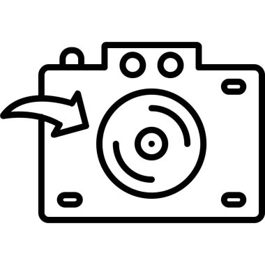 kamera simgesi vektör illüstrasyonu
