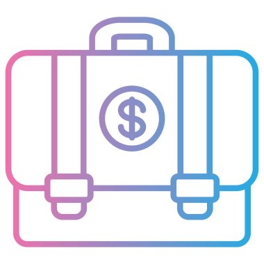 Çanta. Web simgesi basit illüstrasyon