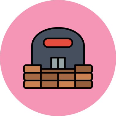 Bir b eksikliği simgesinin vektör çizimi