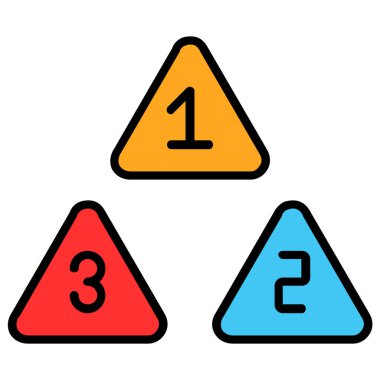 üç üçgen vektör simgesi