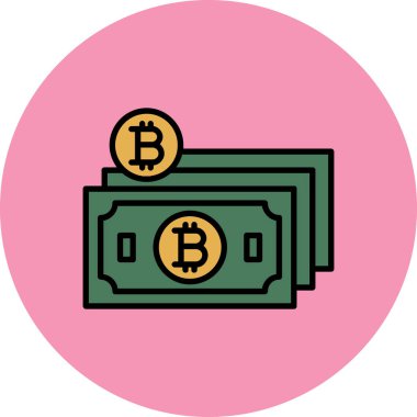Para için. Web simgesi basit illüstrasyon