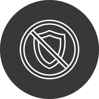 Kalkansız simgenin vektör illüstrasyonu