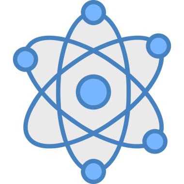 atom simgesi, vektör illüstrasyonu