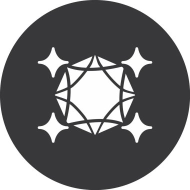 kristal kristal simgesi ana hat biçiminde