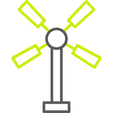 Rüzgar enerjisi simgesinin vektör illüstrasyonu