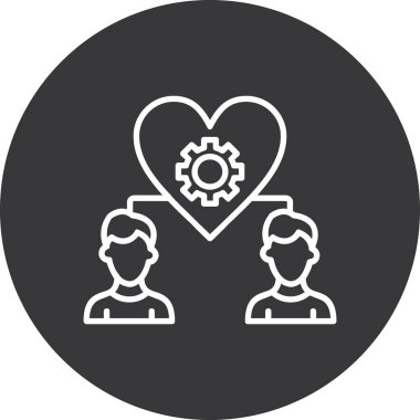 Kalp vektör simgesi modern basit vektör çizimi