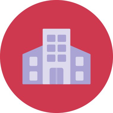 Bina. Web simgesi basit illüstrasyon