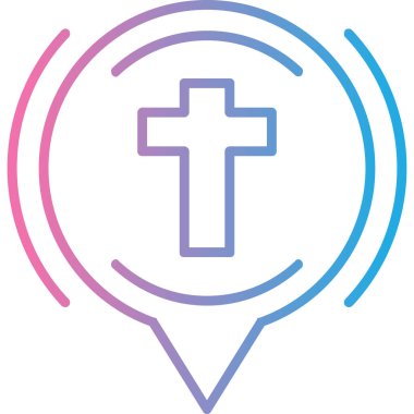 Bir kilise simgesinin vektör illüstrasyonu