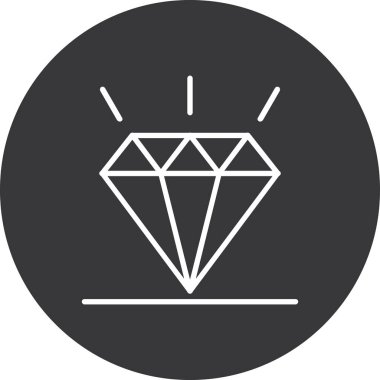 Elmas simgesi vektör illüstrasyonu