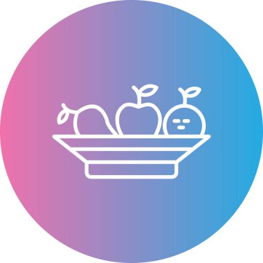 meyve simge vektör çizim