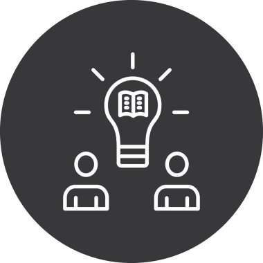 Ampul simgesi soyut bir grupta izole edildi