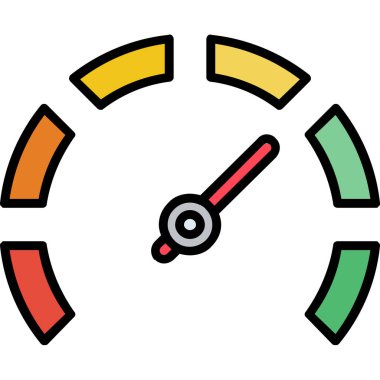 Hız göstergesi renk çizgisi vektörü
