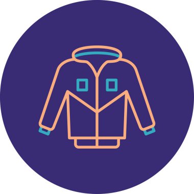 Modern ceket simgesinin vektör çizimi