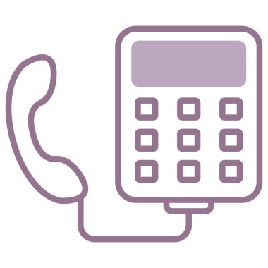 Telefonunuz var. Web simgesi basit illüstrasyon