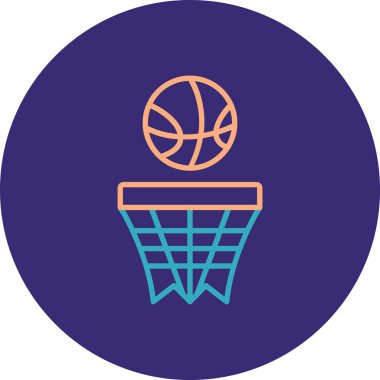 vektör basketbol simgesi illüstrasyonu