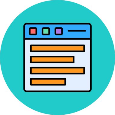 Web simgesi, basit vektör illüstrasyonu