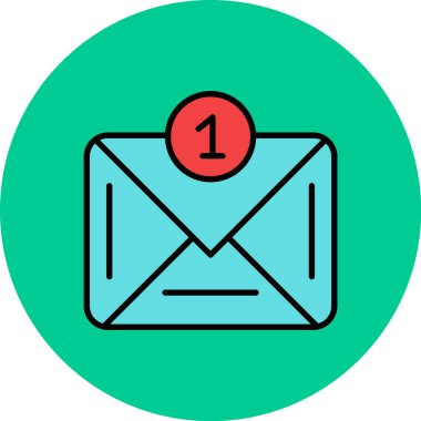 e-posta vektör renk çizgisi simgesi