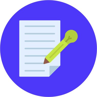 Kalem. Web simgesi basit illüstrasyon