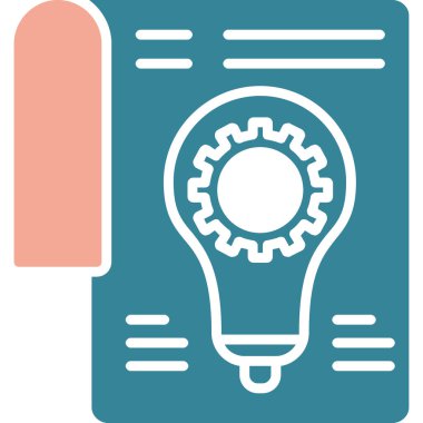 Bir fikrim var. Web simgesi vektör illüstrasyonu