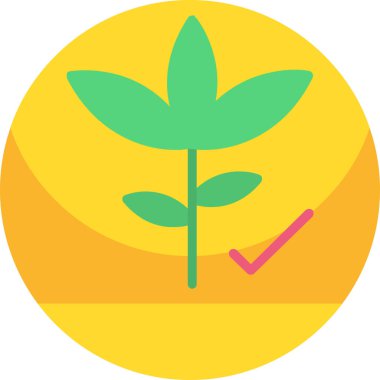 Yaprak. Web simgesi basit illüstrasyon