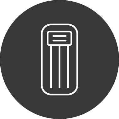 Modern b 'nin vektör illüstrasyonunda termometrenin eksik simgesi