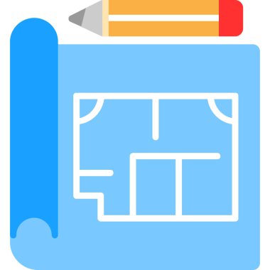 Kalem. Web simgesi basit illüstrasyon