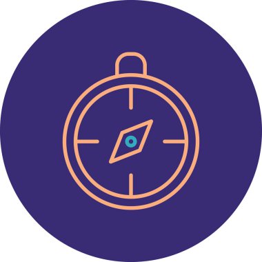 Pusula. Web simgesi basit illüstrasyon