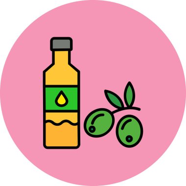 Yeşil ve sarı ikonun vektör illüstrasyonu