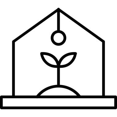 Bir bitki simgesinin vektör illüstrasyonu