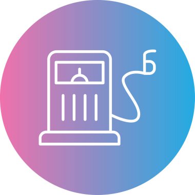 Benzin istasyonu simgesinin vektör illüstrasyonu