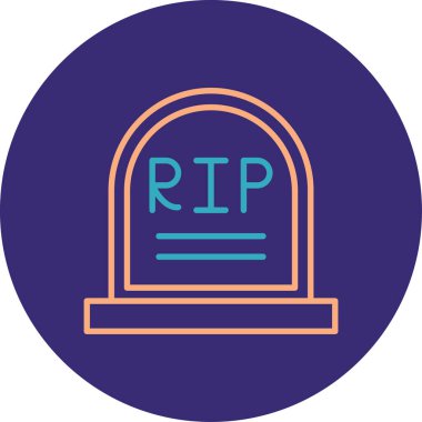 Mezar simgesinin vektör illüstrasyonu