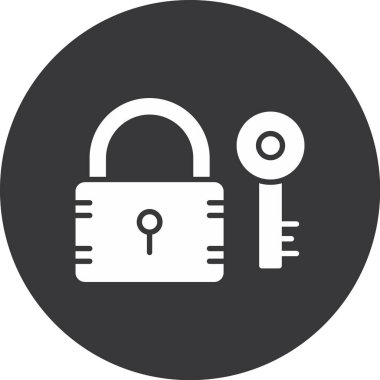 Kilit. Web simgesi basit tasarım
