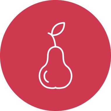 Eşsiz Armut Vektör Satırı Simgesi