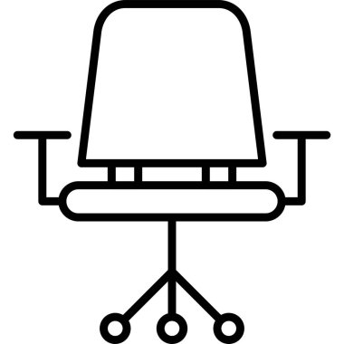 Sandalye Simgesi, vektör illüstrasyonu