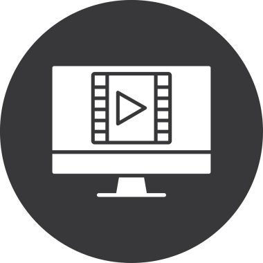 video. Web simgesi basit illüstrasyon