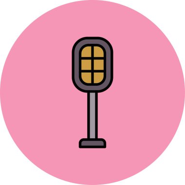 mikrofon simgesi vektör illüstrasyonu