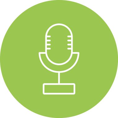 Podcast. Web simgesi basit illüstrasyon