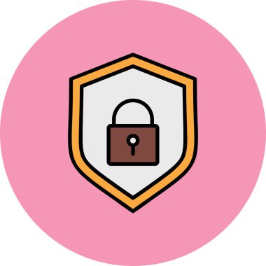 Kişisel ve ticari kullanım için vektör simgesini kilitle.