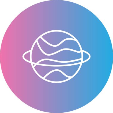 Bir gezegen simgesinin vektör illüstrasyonu