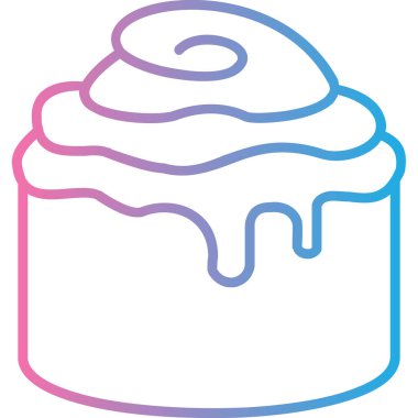 Kek. Web simgesi basit illüstrasyon