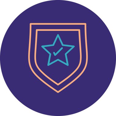 Bir yıldız simgesinin vektör illüstrasyonu