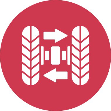 Araba tekerleği. Web simgesi basit tasarım