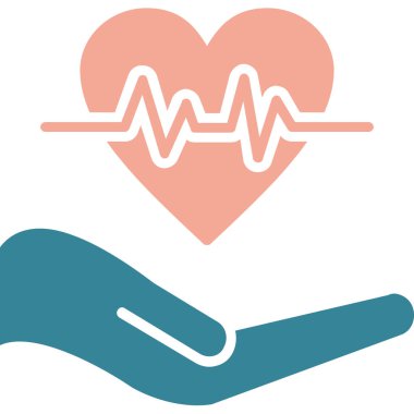 Kalp. Web simgesi basit illüstrasyon