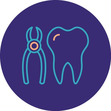 Bir diş simgesinin vektör illüstrasyonu