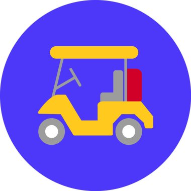 Bir araba simgesinin vektör illüstrasyonu